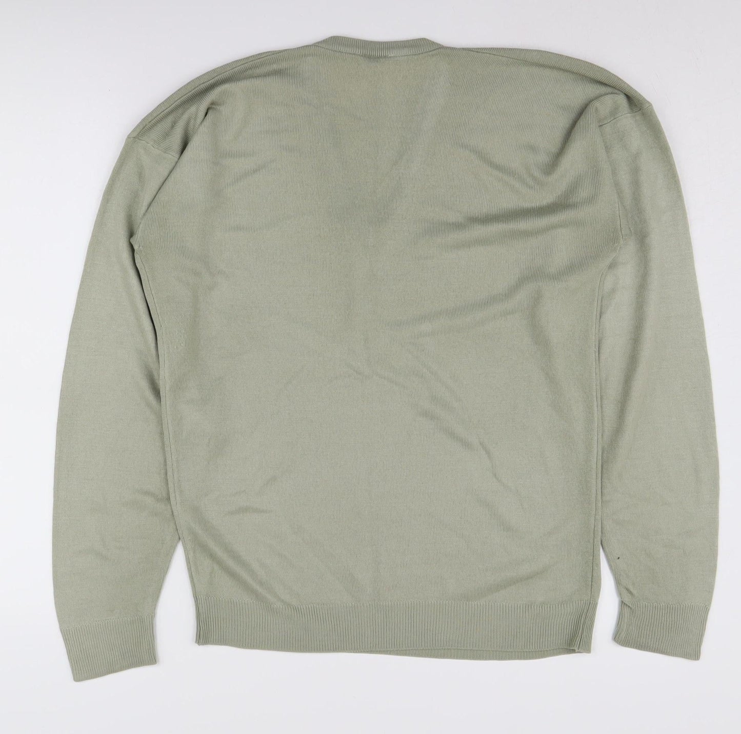 St Michael Men's Green Pullover Jumper, S, V-Neck, Vintage