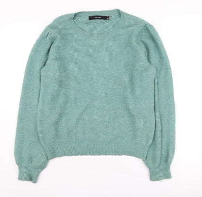 Womens UK Size L VERO MODA Green Pullover Jumper