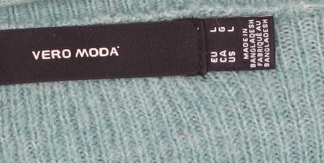 Womens UK Size L VERO MODA Green Pullover Jumper