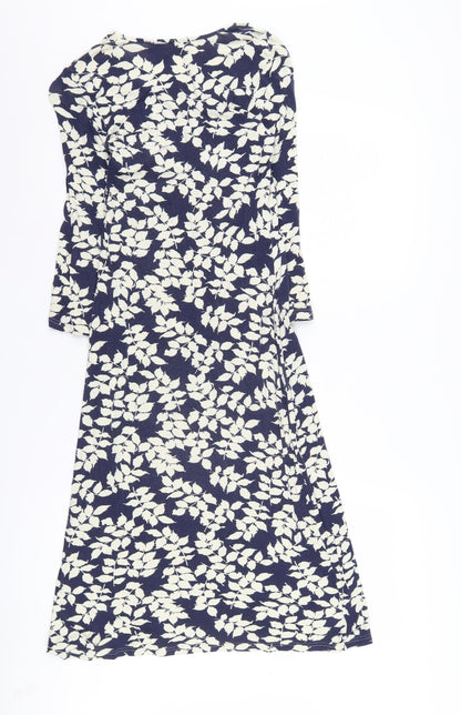 L.K. Bennett Women's Blue Floral Dress Size 8