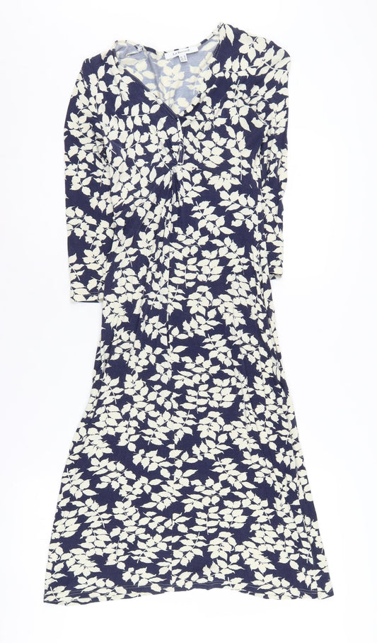 L.K. Bennett Women's Blue Floral Dress Size 8