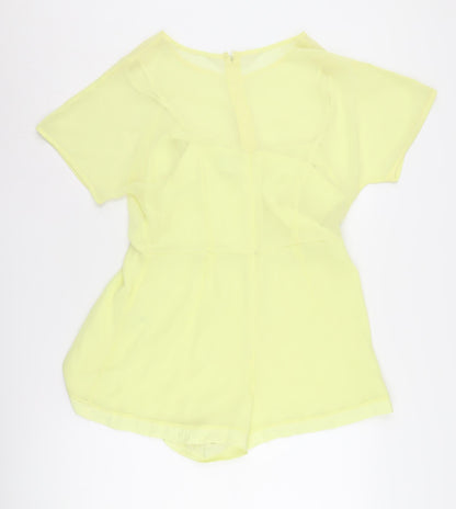 Topshop Women Yellow Playsuit Size 12
