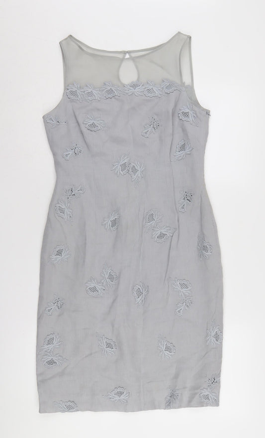 L.K. Bennett Women’s Grey Sheath Dress Size 10