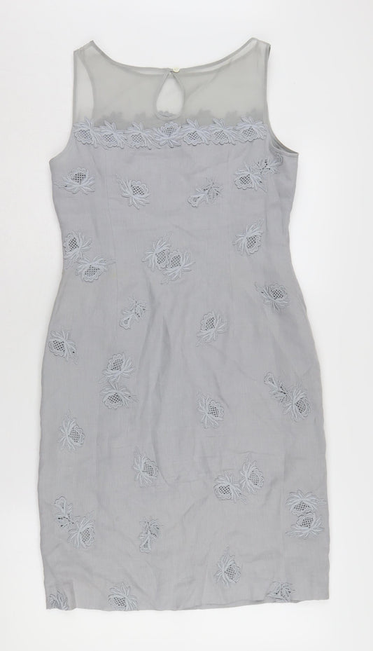 L.K. Bennett Women’s Grey Sheath Dress Size 10