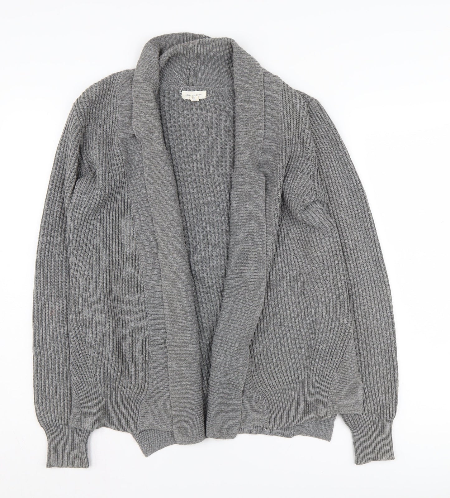 Womens UK Size M Silence + Noise Grey Cardigan Jumper