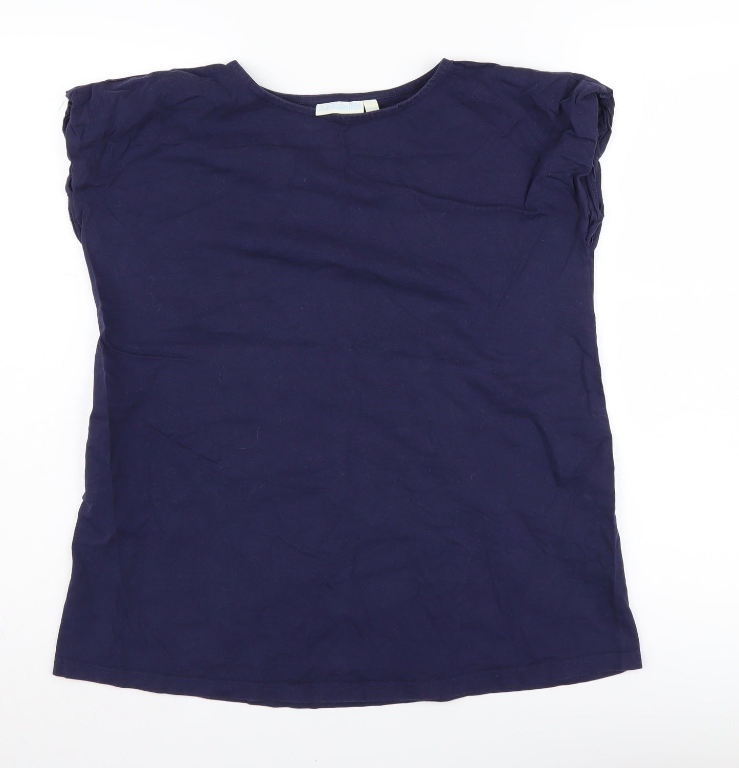 Womens UK Size S JoJo Maman Bébé Blue Basic T-Shirt