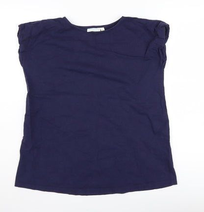 Womens UK Size S JoJo Maman Bébé Blue Basic T-Shirt