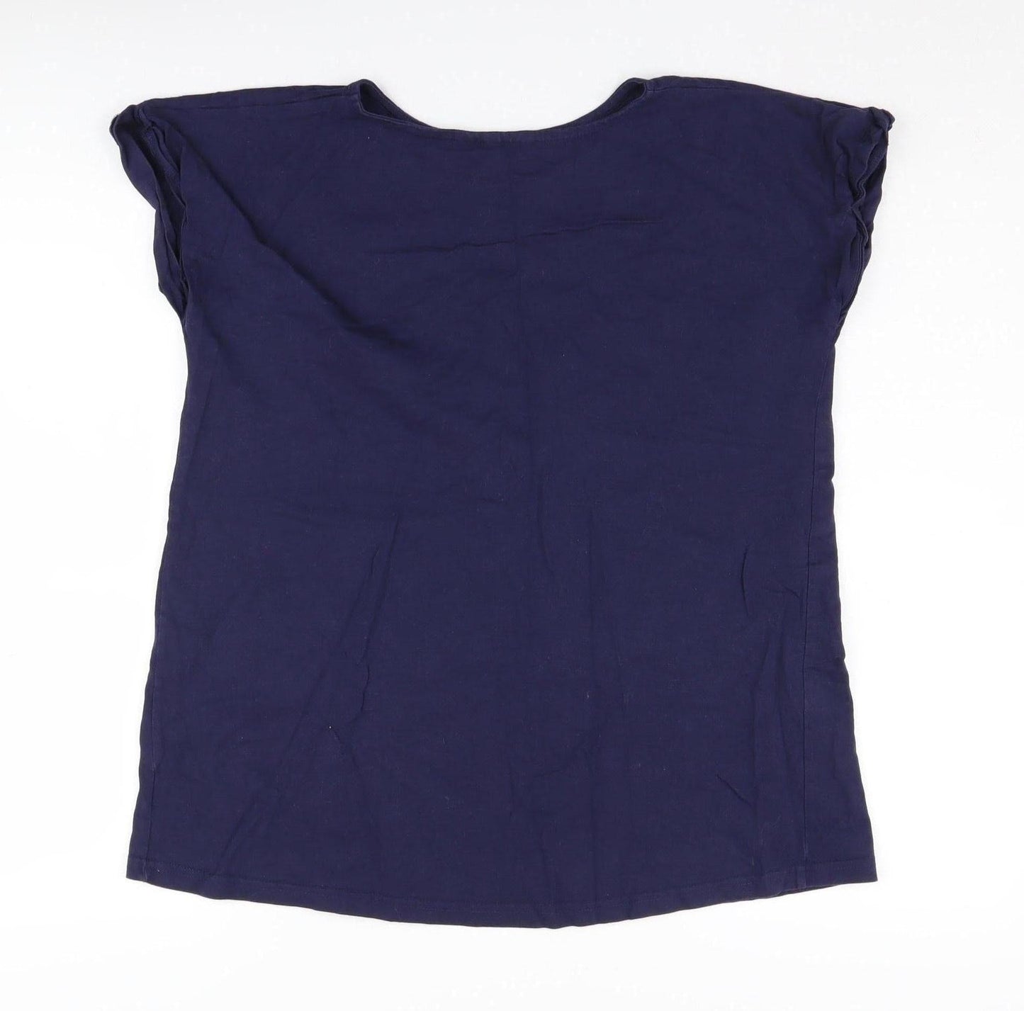 Womens UK Size S JoJo Maman Bébé Blue Basic T-Shirt