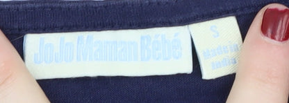 Womens UK Size S JoJo Maman Bébé Blue Basic T-Shirt