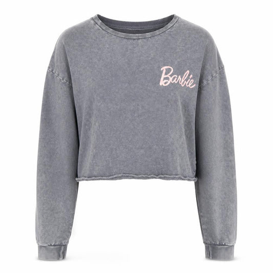 Womens UK Size XS Barbie Grey Pullover Sweatshirt