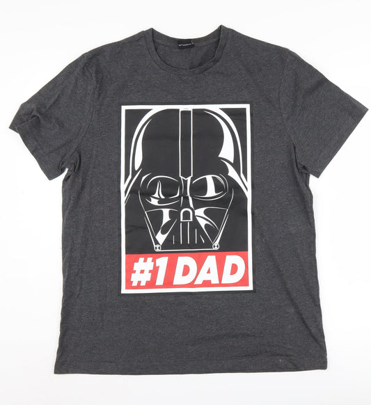 Star Wars Men's Grey Darth Vader T-Shirt M