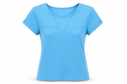 White Stuff Women's Blue V-Neck T-Shirt Size 6