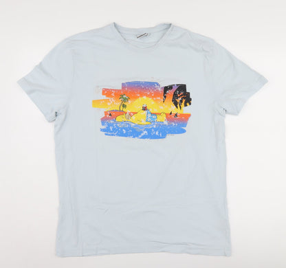 The Simpsons Men's Blue Cartoon T-Shirt L