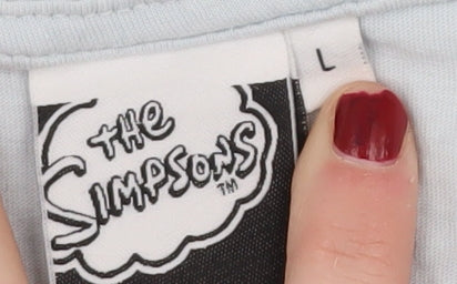 The Simpsons Men's Blue Cartoon T-Shirt L