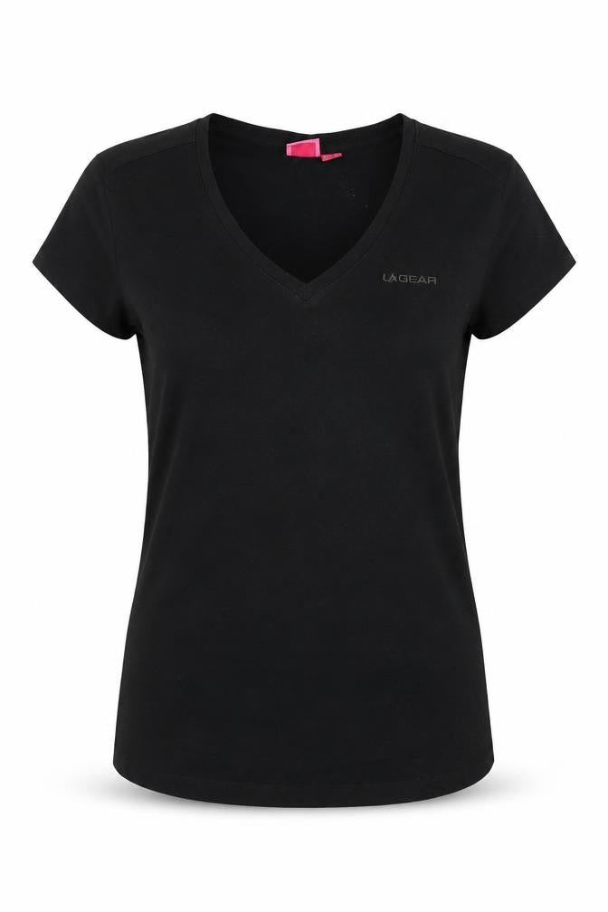 Womens UK Size 10 LA Gear Black Basic T-Shirt