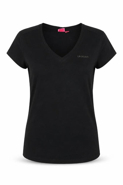 Womens UK Size 10 LA Gear Black Basic T-Shirt