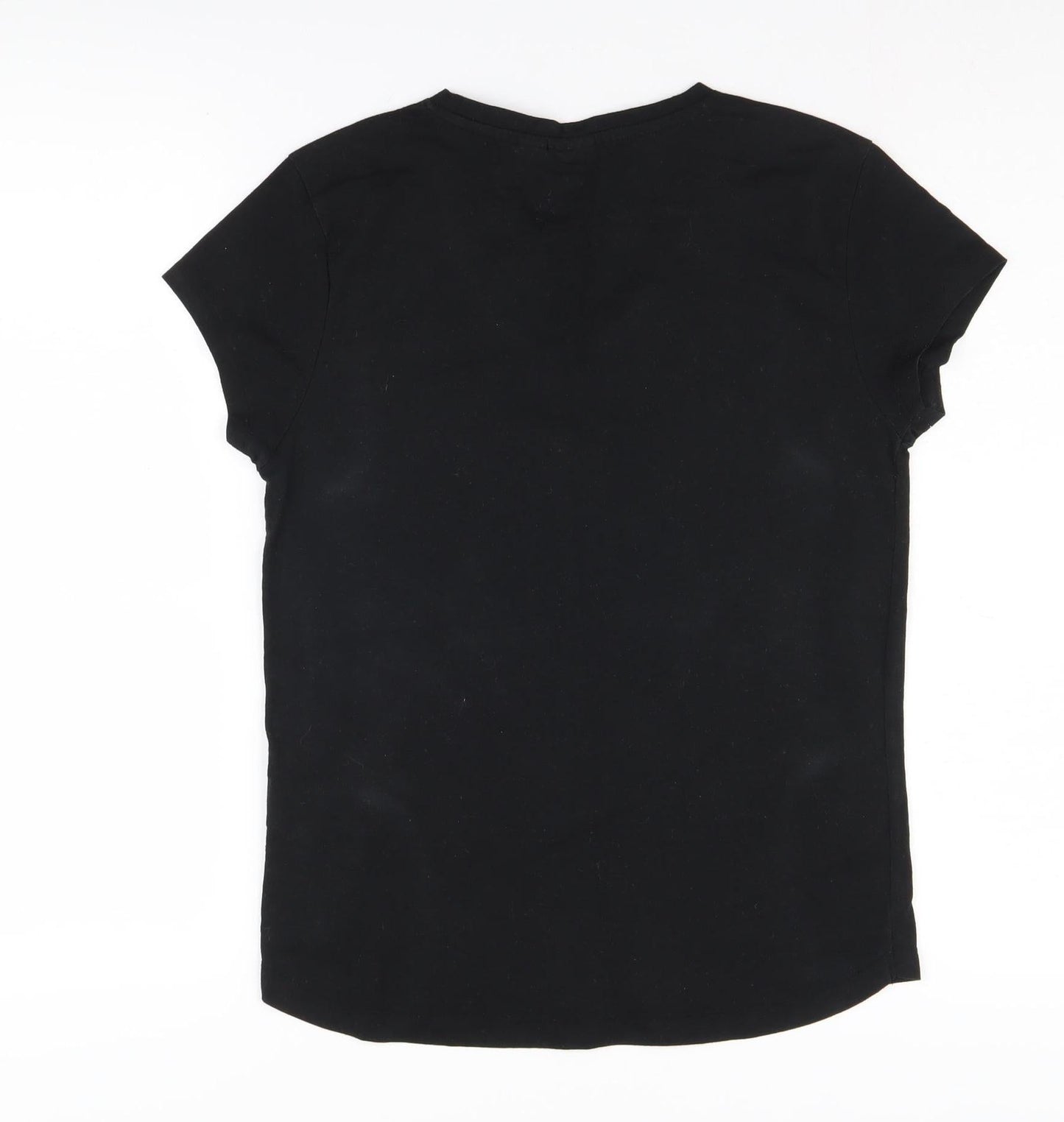 Womens UK Size 10 LA Gear Black Basic T-Shirt