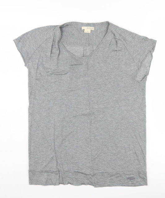 Womens UK Size S DKNY Jeans Grey Jersey T-Shirt