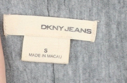 Womens UK Size S DKNY Jeans Grey Jersey T-Shirt