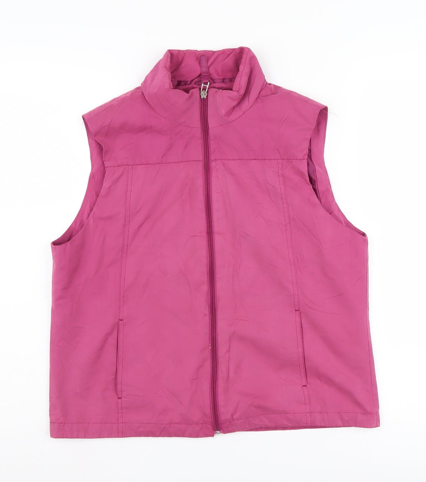 Tayberry Women's Pink Waistcoat, Size S, Casual Sleeveless