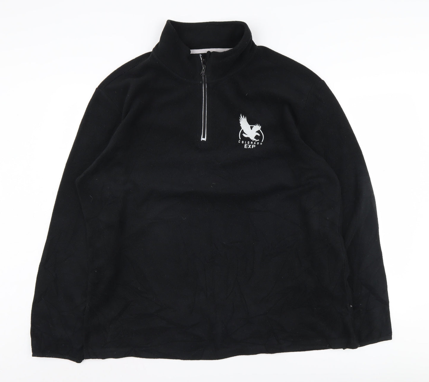 Mens UK Size 2XL Atlasformen Black 1/4 Zip Sweatshirt