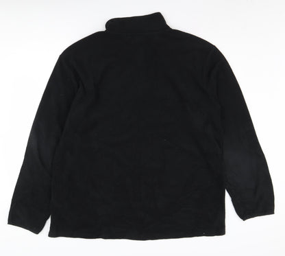 Mens UK Size 2XL Atlasformen Black 1/4 Zip Sweatshirt