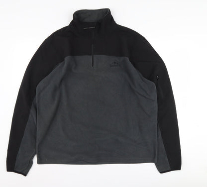 Snowdonia Men's Black XL 1/4 Zip Fleece Sweatshirt