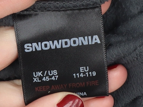 Snowdonia Men's Black XL 1/4 Zip Fleece Sweatshirt