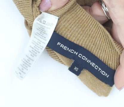 Womens UK Size XS French Connection Beige Vest Jumper