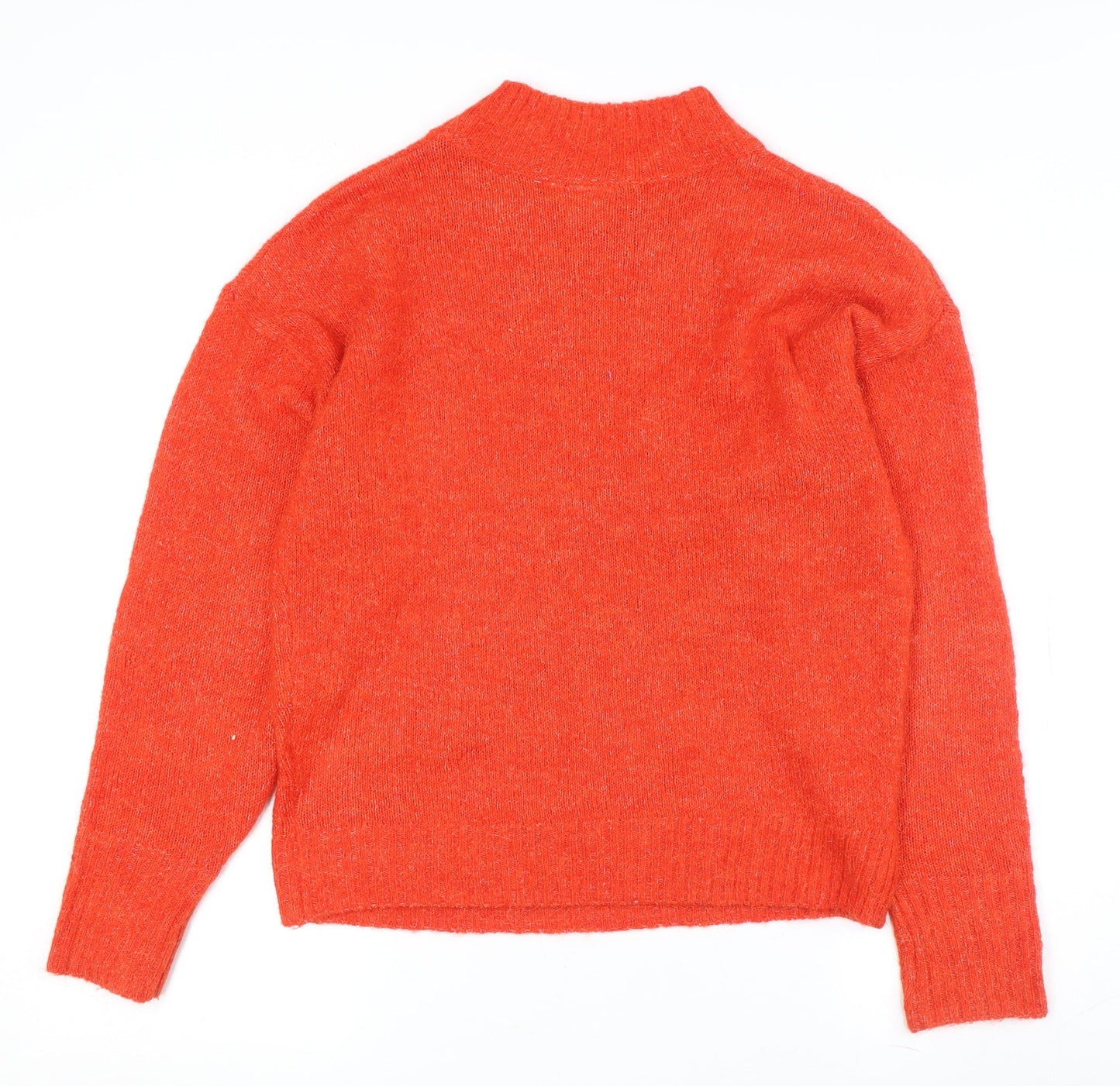 Womens UK Size S ICHI Orange Pullover Jumper