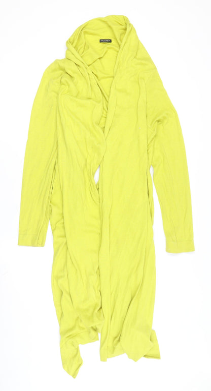 Womens UK Size L Planet Yellow Wrap Jumper