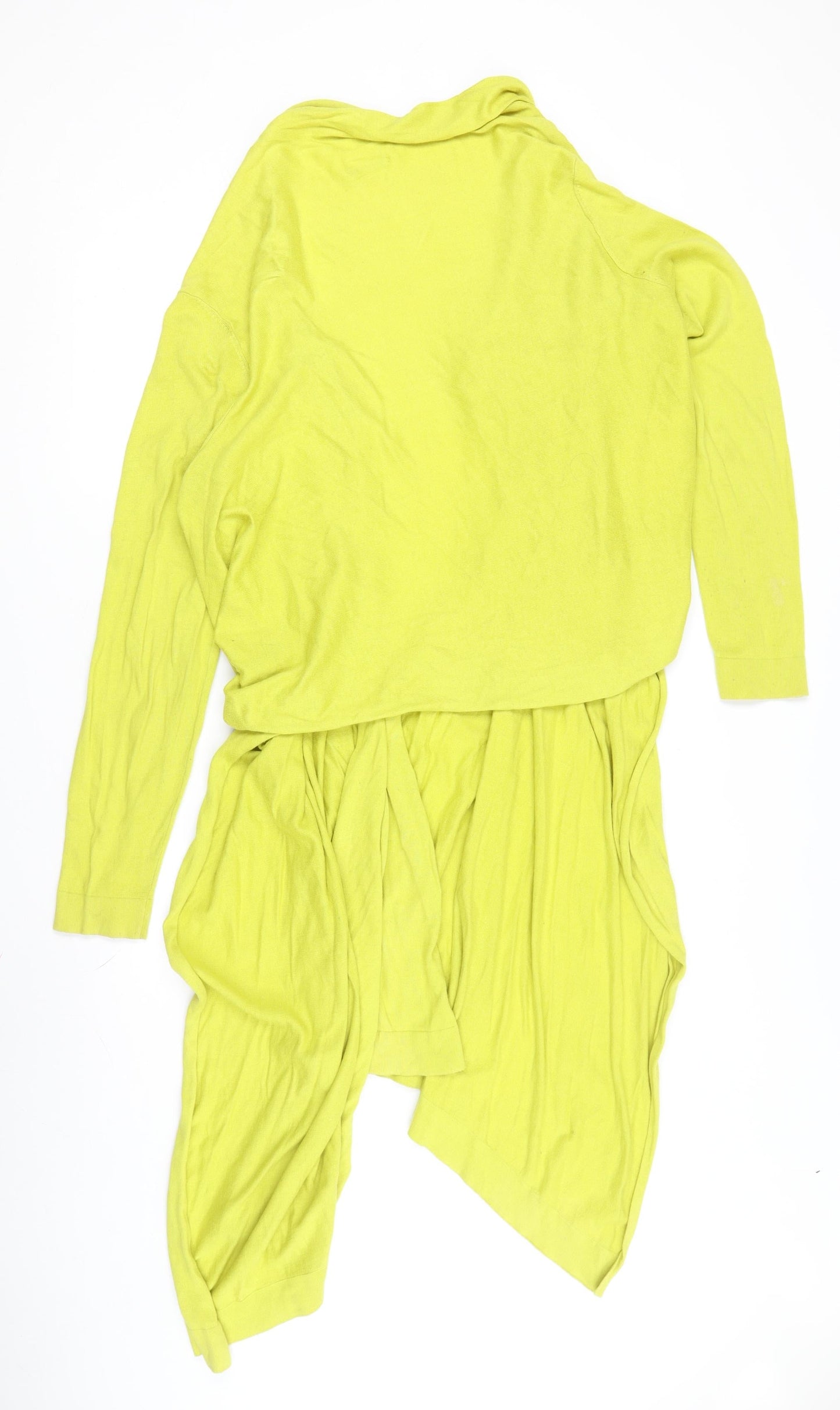 Womens UK Size L Planet Yellow Wrap Jumper