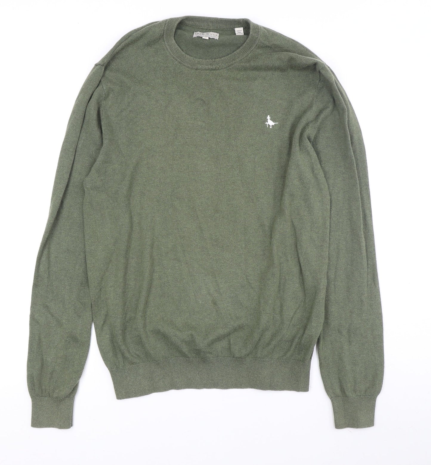 Jack Wills Men's Green Pullover Jumper, M
