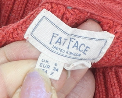 Womens UK Size 6 FatFace Red Pullover Jumper