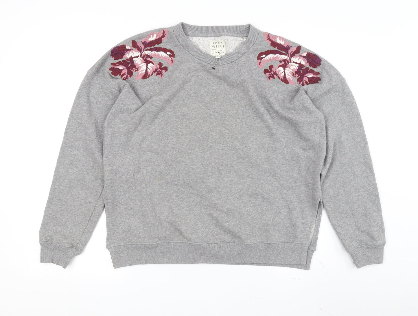 Womens UK Size 10 Jack Wills Grey Pullover Sweatshirt