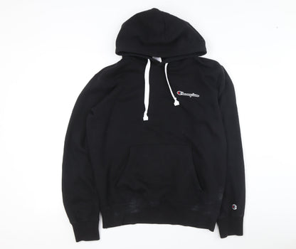 Unisex Adults UK Size L Champion Black Pullover Hoodie