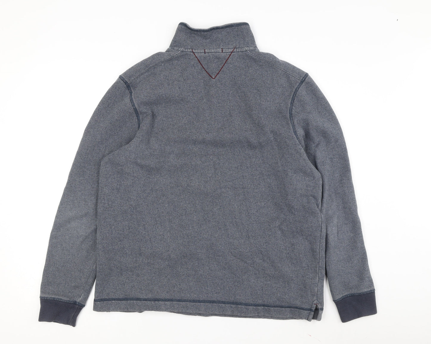 White Stuff Men's Grey Knit 1/4 Zip Sweatshirt M