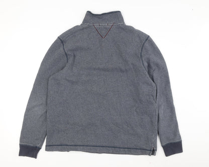 White Stuff Men's Grey Knit 1/4 Zip Sweatshirt M