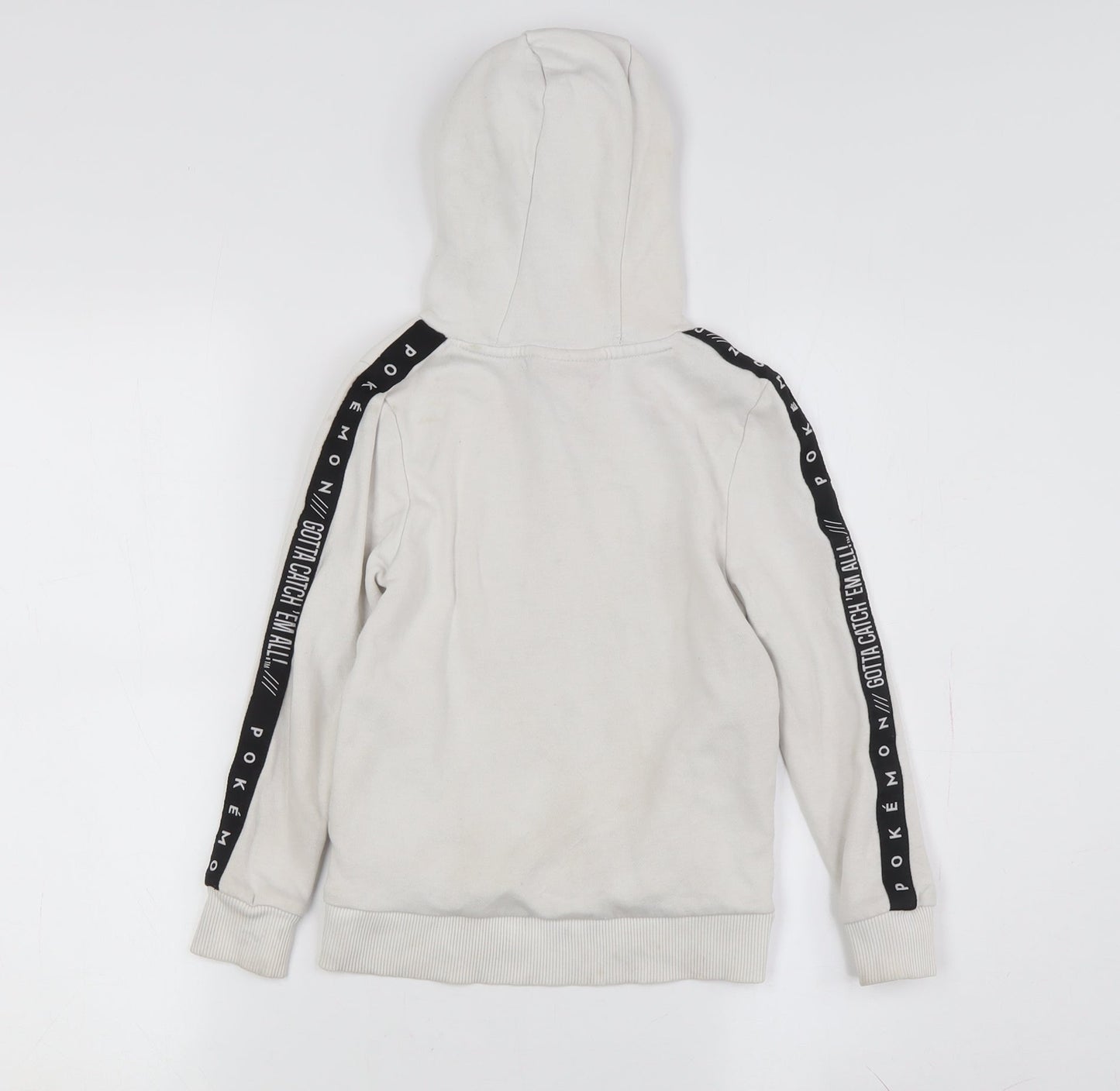 Pokémon Boys White Hoodie 5-6 Years Pullover Cartoon Graphic