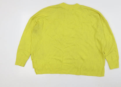 Womens UK Size M H&M Yellow Pullover Jumper