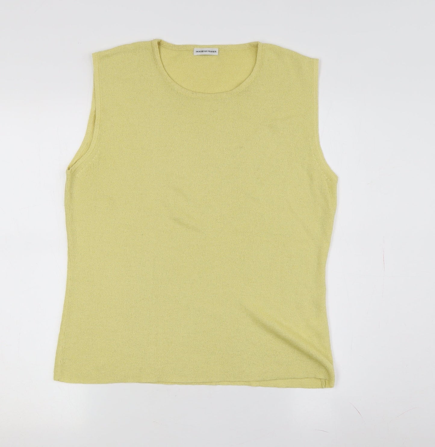 Womens UK Size 16 House of Fraser Yellow Vest Jumper