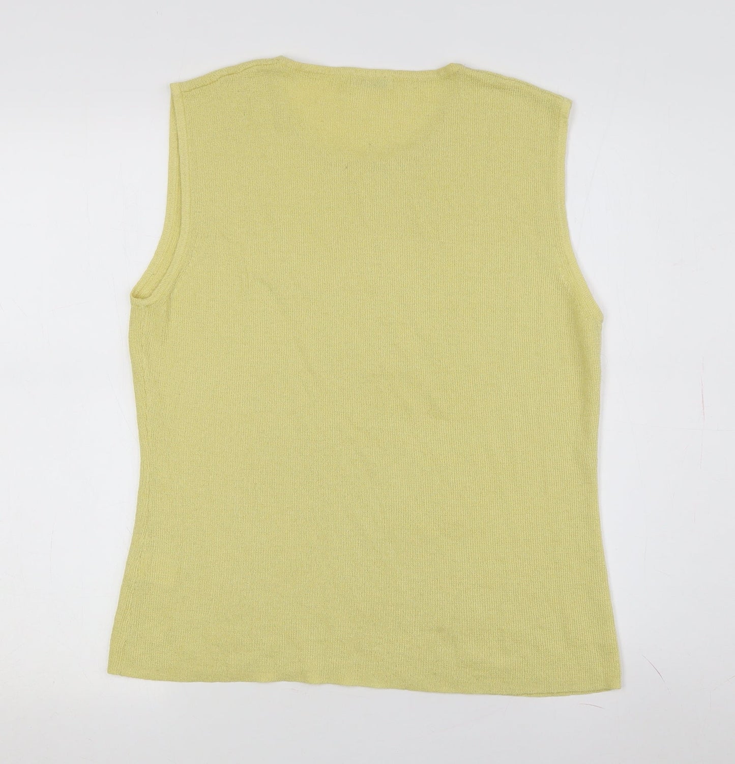 Womens UK Size 16 House of Fraser Yellow Vest Jumper