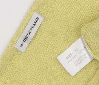 Womens UK Size 16 House of Fraser Yellow Vest Jumper