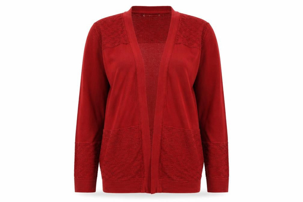 Womens UK Size 10 Marks and Spencer Red Cardigan Jumper