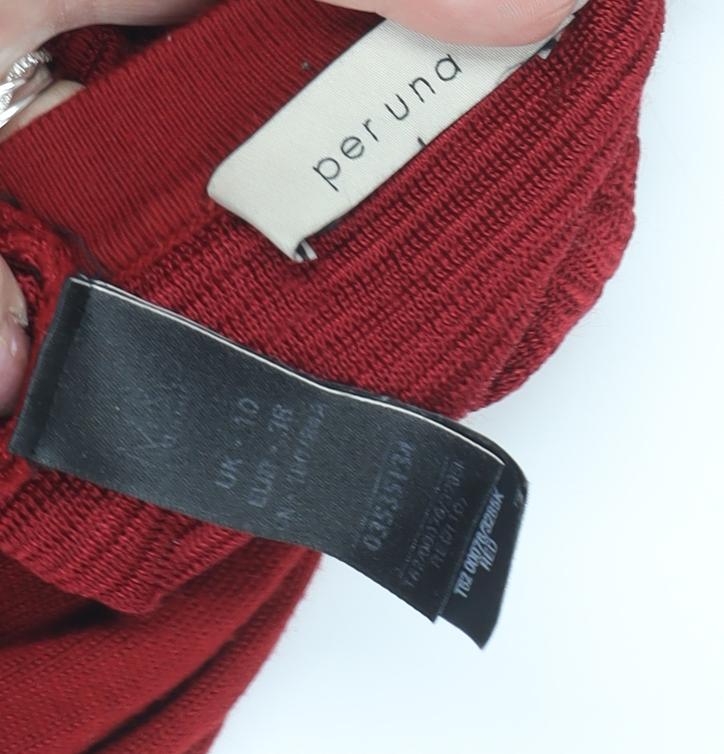Womens UK Size 10 Marks and Spencer Red Cardigan Jumper