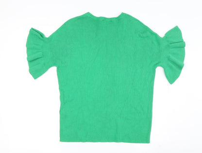Warehouse Women's Green Pullover Jumper S