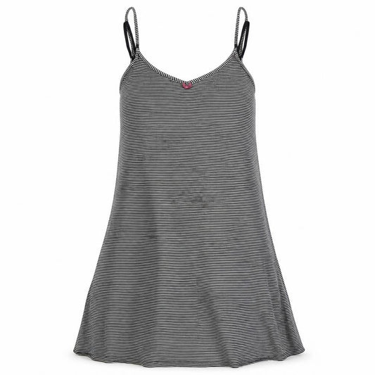 Front view of Blooming Marvellous Women’s Black Striped Camisole M