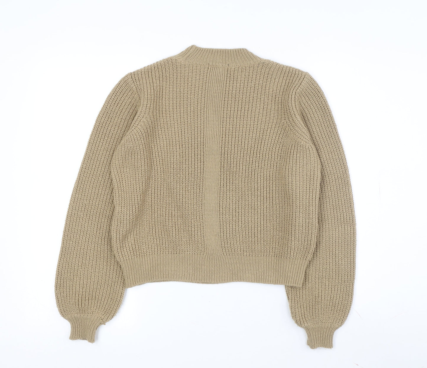 Womens UK Size 2 Topshop Beige Pullover Jumper