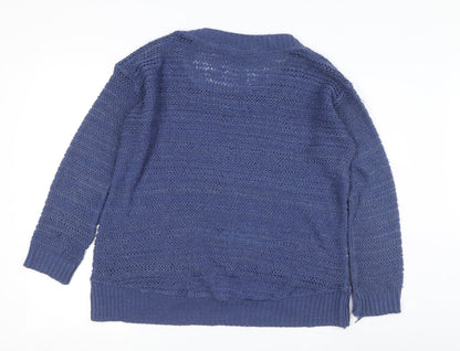 Womens UK Size L Dorothy Perkins Blue Pullover Jumper