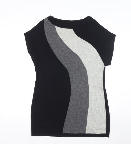 Womens UK Size M Wallis Black Tunic Jumper